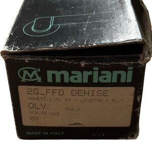 Vintage MARIANI Italy "Denise" Door Handle Lock Set - Solid Brass OLV - NOS New